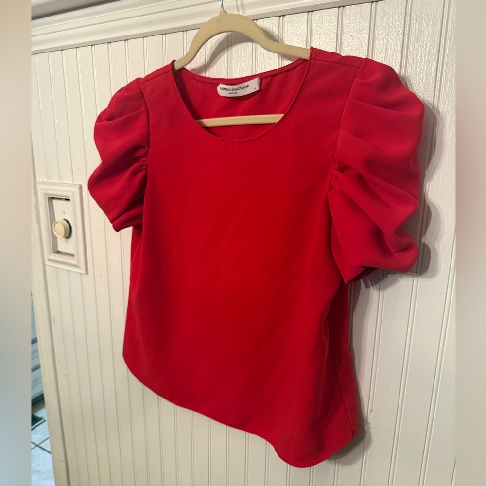 Amanda Uprichard Merris Red Medium Blouse